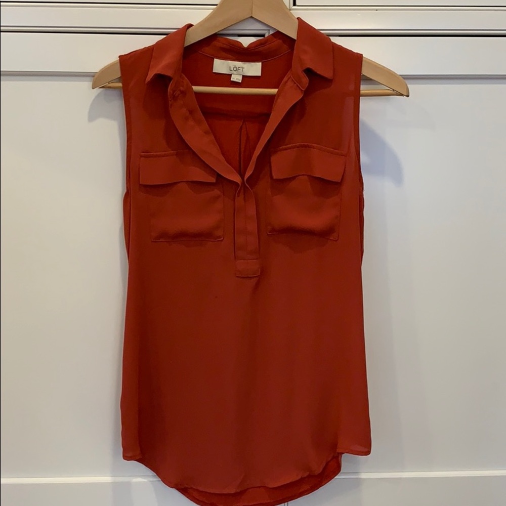 Sleeveless camp shirt from the Loft
